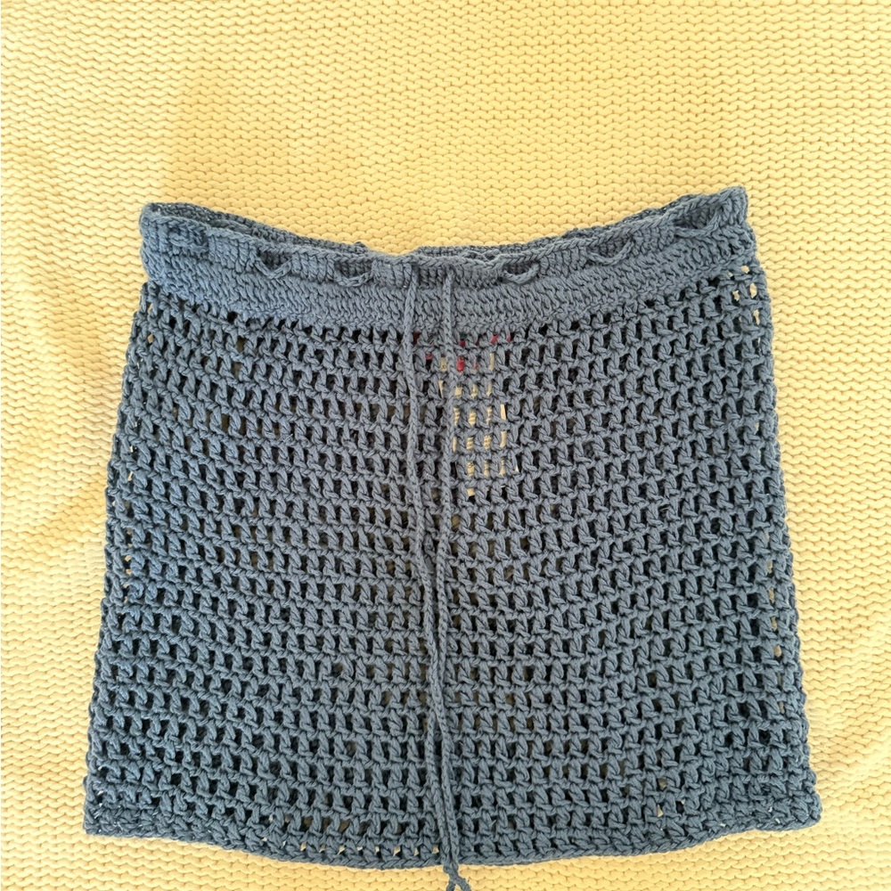 Edikted Dark Gray Crochet Mini Skirt